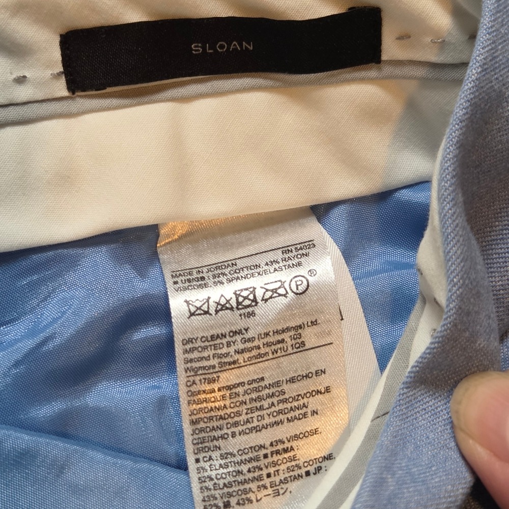 Banana Republic Sloan Zipper P Pants Womens 6 Blue Slim Ankle Dress Quiet Luxury - Picture 6 of 9